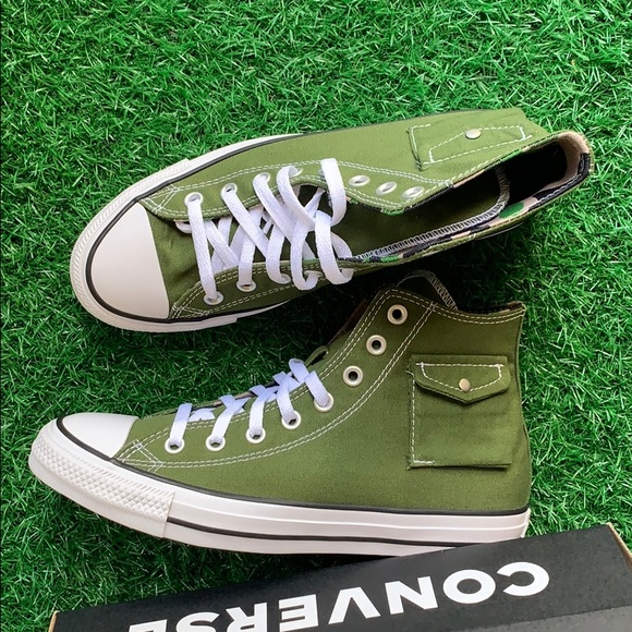 CONVERSE CTAS POCKET HI CYPRESS GREEN/BLACK/WHT WM - Picture 14 of 16